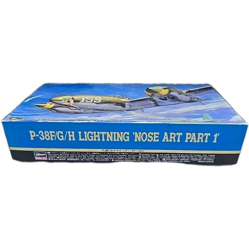 Hasegawa 1/48 P-38F/G/H Lightning 'Nose‎ Art Part1' Model Kit 09163 Sealed Parts